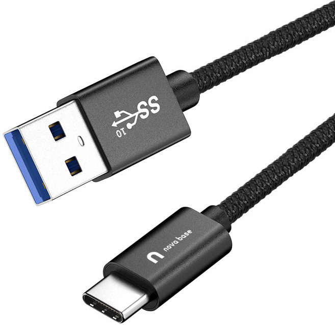 속도빠른 아이폰 카플레이 C타입 케이블 USB3.2 10Gbps, 1개, 블랙, 200cm
