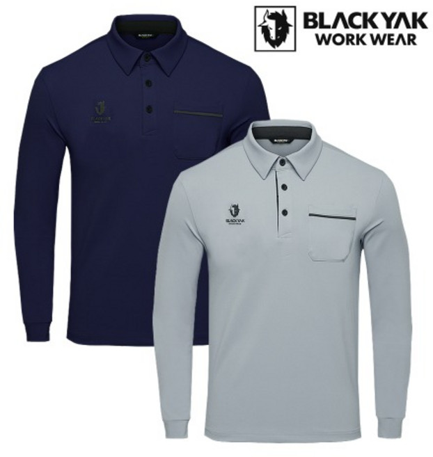 블랙야크 남성 여름 긴팔 카라 티셔츠 스트레치 + 블랙야크 터치장갑 증정