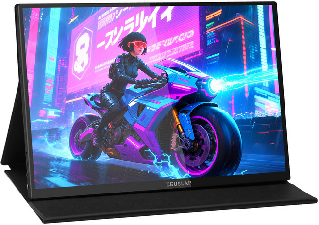 제우스랩 p16kt 16인치 144Hz 2.5K 500cd QHD 터치식 포터블 모니터 여행용 사무실용, 34.4cm