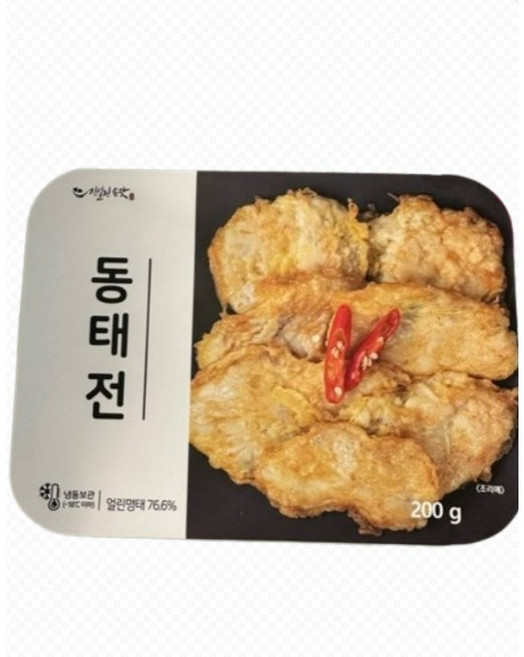 진실된손맛 포슬포슬한식감이일품 동태전 (냉동) 간편히데워먹는완조리반찬 풍성한명절상차림을위한메뉴, 3개, 200g