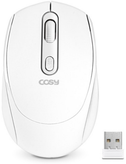 코시 C타입 충전식 듀얼 멀티 무소음 블루투스 무선 마우스 M4141WLBT, WHITE(화이트)