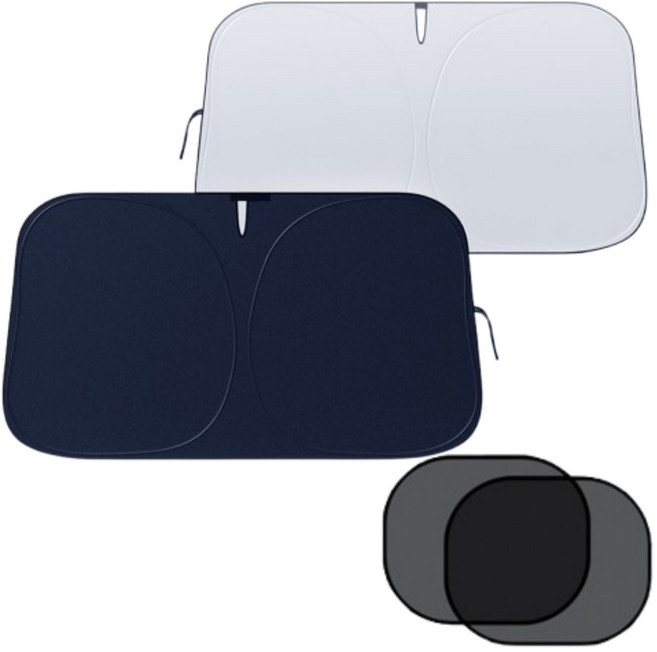 바이빈 원터치 차량용 앞유리 햇빛가리개, 1세트