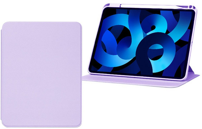 iPad 360度旋轉 平板保護殼 適用iPad 7 8 9 10 Air 10.9 Pro 11 10.2 10.5, 草紫色,Air 6/Air 7┃11吋, 1個