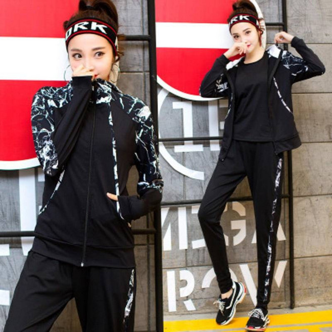 五件套大尺碼運動套裝 瑜珈服 健身服