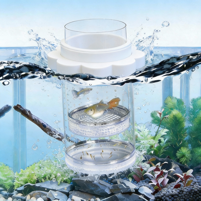 구피 부화통 새우 안시 부상식 치어통, 1개