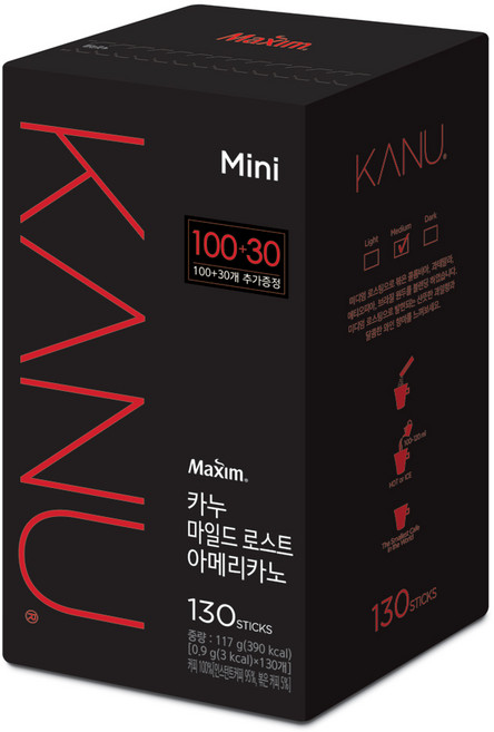 카누 미니 마일드로스트 130T (100T + 30T), 1세트, 130개입, 900mg