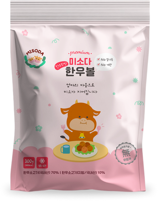 미소다 한우볼 300g 아기반찬 유아식, 1개