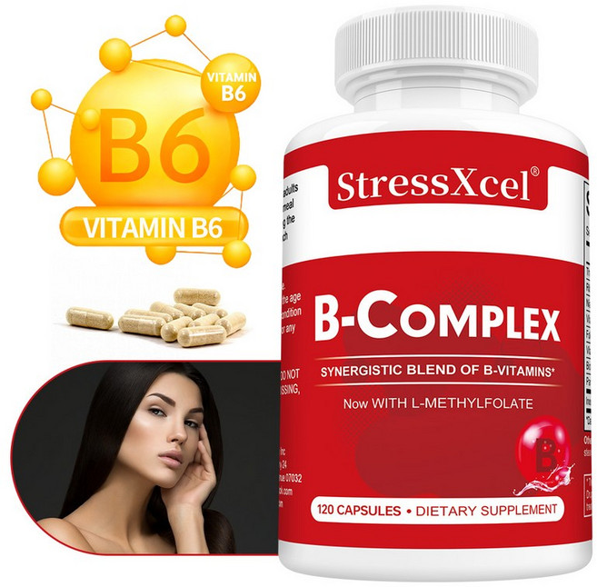 비타민 B군 보충제 - 에너지 대사 및 심장 건강 지원 - 메틸화 B12 및 엽산 함유 - Non-GMO 비건, 1개, 60회분