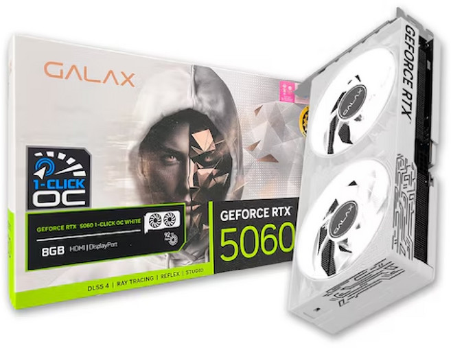 갤럭시 GALAX 지포스 RTX 5060 WHITE OC D7 8GB