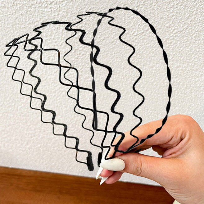 와이어 트위스트 물결 웨이브 헤어밴드 4종 세트