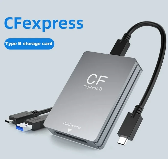 2in1 CFexpress Type A B SD 카드 리더 어댑터 USB 3.2 10Gbps 듀얼 슬롯 지원 SLR 용 AndroidWindowsMac O, 01 China Mainland, 03 CR346 B