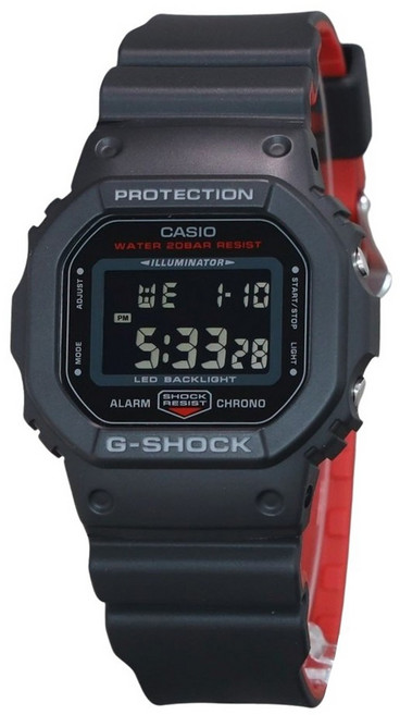 카시오 G-Shock 디지털 레진 스트랩 쿼츠 DW-5600UHR-1 200M 남성용 시계