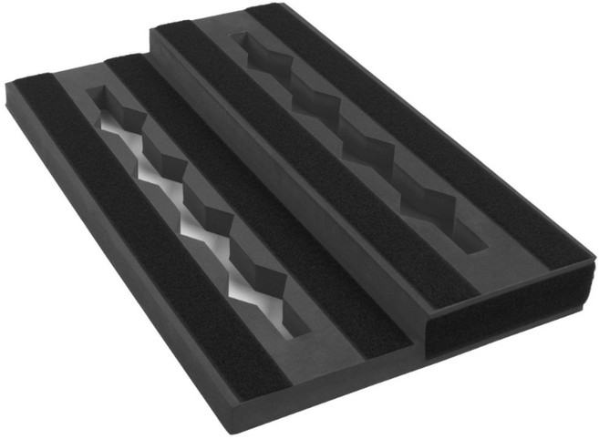 대형 기타 이펙트 페달 보드 안정적인 실용적인 이펙트 브래킷 미끄럼 방지 이펙트 트랙 보드 무대 공연, Black