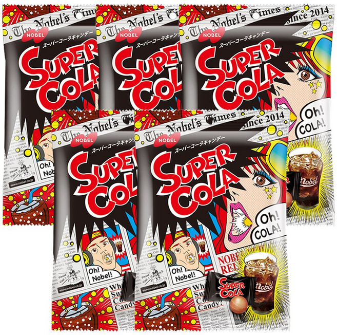 노벨 슈퍼 콜라 캔디, 5개, 80g