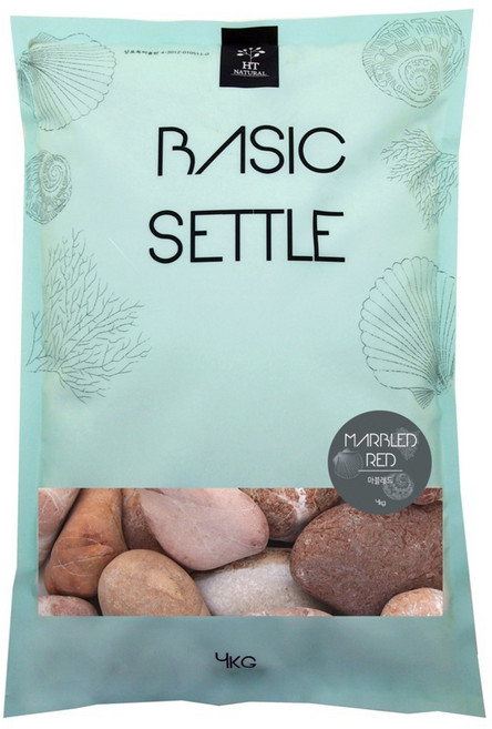 베이직 세틀 페블 스톤 (마블 레드) 4kg, 단품, 1개