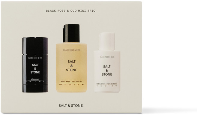 SALT & STONE 黑玫瑰烏木 旅行組 三件組 體香膏 沐浴露 身體乳, 1組, 黑玫瑰烏木(效期2026.10)