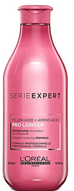유럽 로레알 파리 세리에 엑스퍼트 프로 롱거 샴푸 긴 머리와 끝이 갈라지지 않는 건강한 팁용 샴푸 곱슬거림 방지 및 끝 갈라짐 방지 케어 샴푸 윤기와 수분 공급 헤어케어, 1개, 300ml