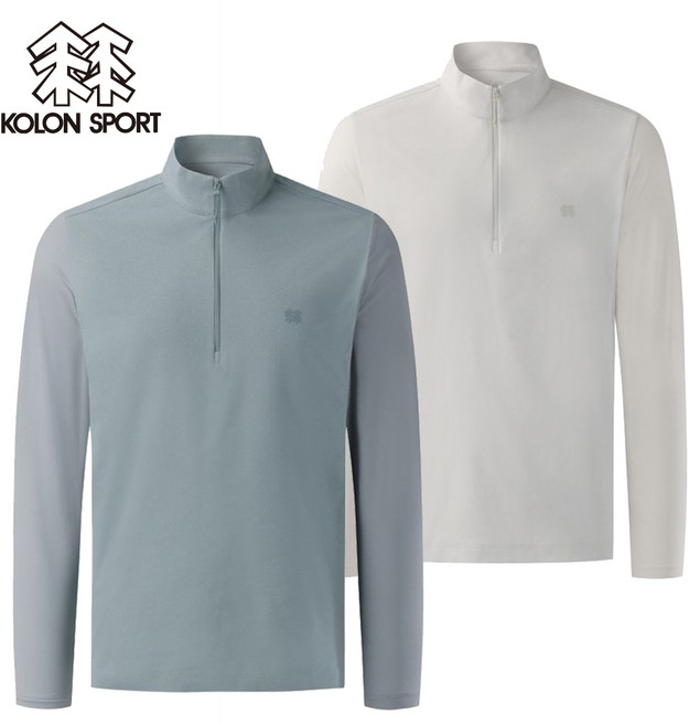 [매장발송] 코오롱스포츠 남성 긴팔 티셔츠 집업 아웃도어 기능성 경량 캠핑 운동용 등산