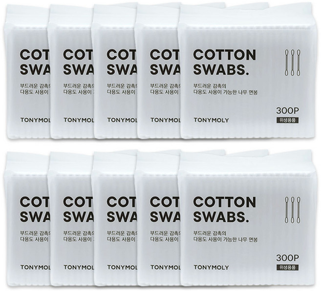 토니모리 면봉 300개입x10(3000개입), 1개, 300개입