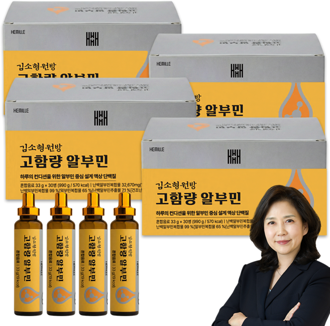 김소형 원장 마시는 고함량 알부민(난백알부민복합물 32670mg 특허원료 2종), 4개, 30회분