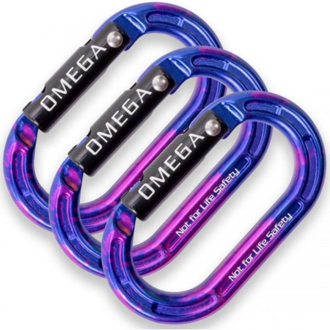 오메가 퍼시픽 마이크로 레이더 알루미늄 키락 스트레이트게이트 3팩 - 최고의 액세서리 커넥터를 만들기 위해 규모를 축소했습니다, Ultra-Violet