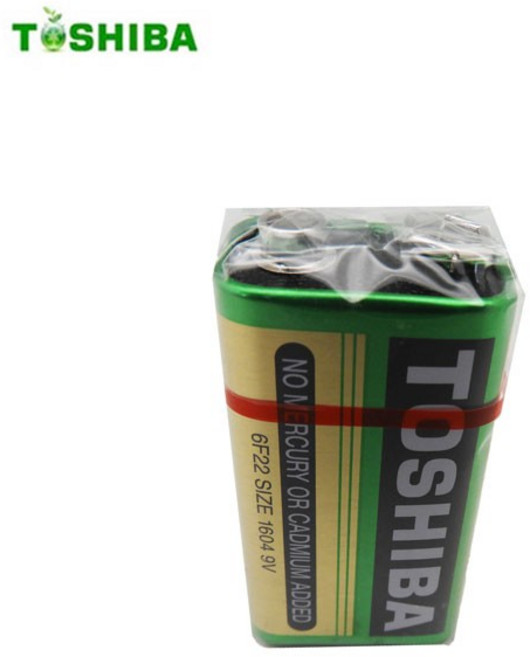 東芝Toshiba 9V 碳鋅電池 本產品電池汞含量符合環保署規定, 1個, 1個裝