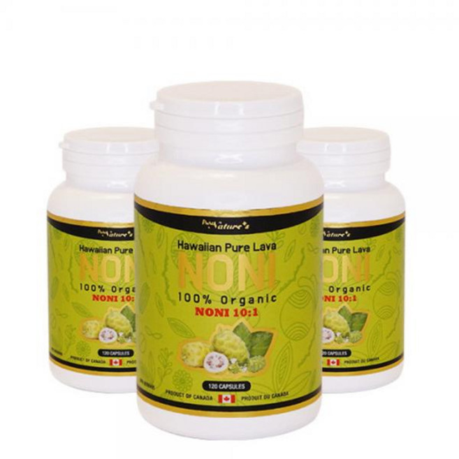 PNC 유기농 Hawaiian 퓨어 라바 노니 추출 10배 120정 3병