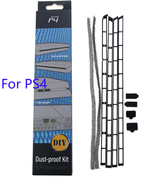 JCD 세트 방진 액세서리 콘솔 스폰지 커버 먼지 게임 키트 슬림 필터, [01] PS4, 1개, 1) PS4