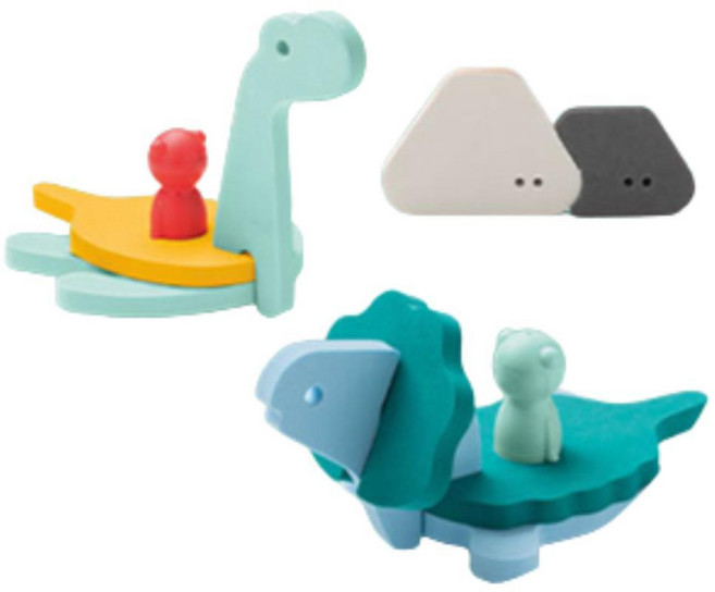 벽부착 블록 유아욕실완구 목욕장난감 10개월이상, 1개, 다이노월드