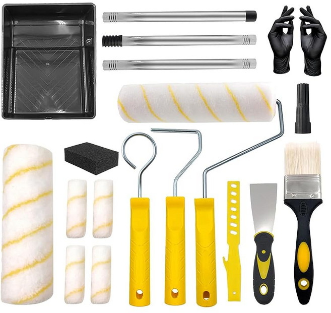 페인트롤러키트 Paint Roller Kit 19종 세트 연장폴 포함