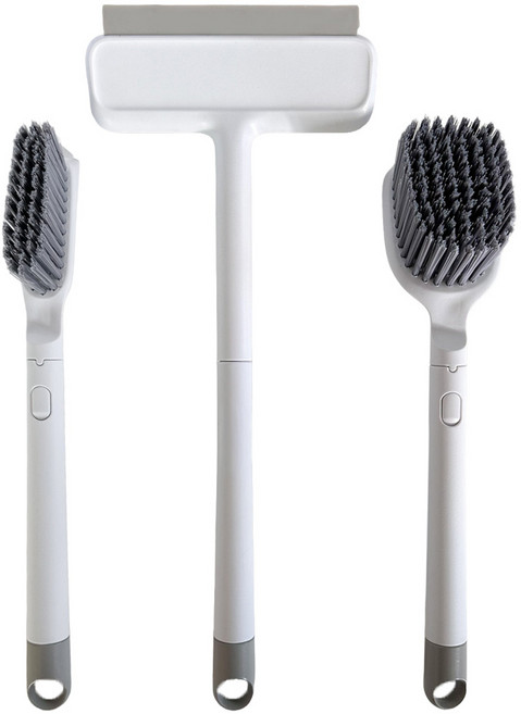 초강모 틈새 브러시 찌든때 창틀 자루 청소솔 올인원 3종, 1세트, 화이트