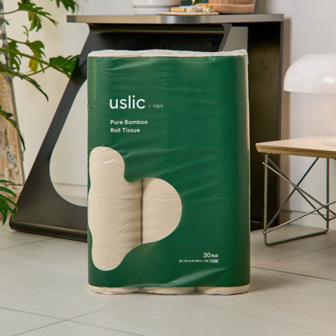 어슬릭 퓨어뱀부 무표백 화장지 30롤