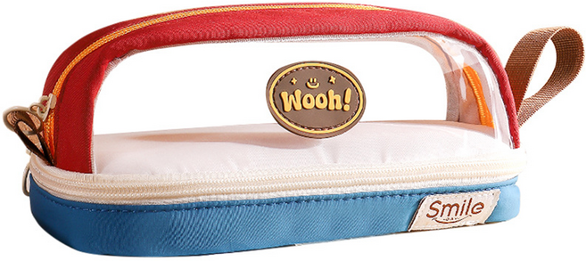 올리스트 심플 대용량 필통 파우치, 1개, 레드