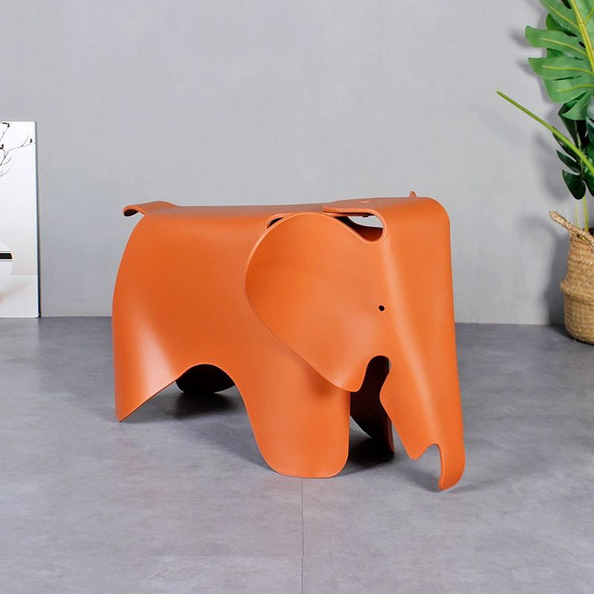 코끼리 의자 디자인 벤치 귀여운 라운지 거실 가정용, 갈색, 1개