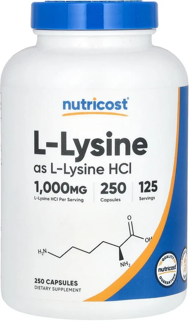 새해 첫좋은선물 Nutricost L-라이신 캡슐 250정(캡슐 1정당 500mg) 제대로 할인합니다, NutricostL라이신캡슐250정캡슐1정당500mg, 1개, 250정 - 쿠팡