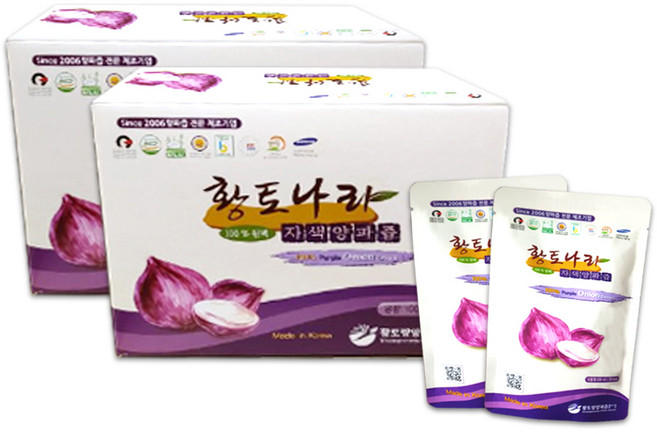 황토랑양파즙영농조합법인 황토나라 자색 양파즙 120포 (120포), 100ml, 1개