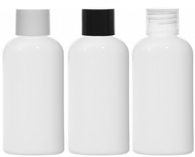 단마개 용기 50ml 60ml 75ml 80ml 100ml 막캡 페트병, 백색용기(타원형) 검정캡, 1개