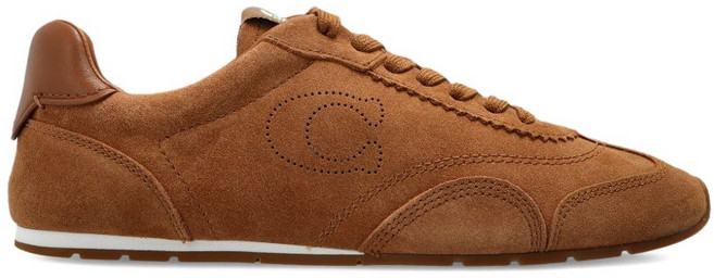 코치 레이스업 스웨이드 스니커즈