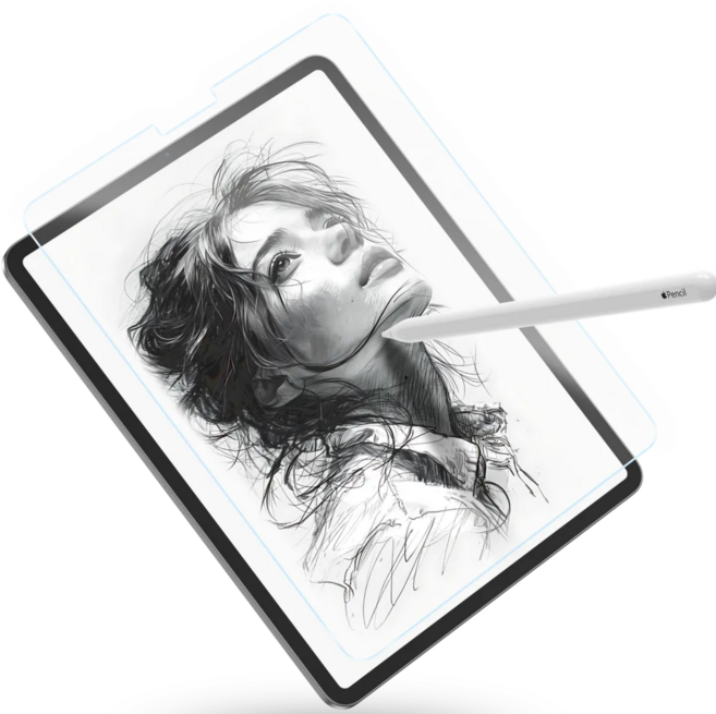 필름스테이션 태블릿 종이질감필름 액정보호필름 2매, 투명