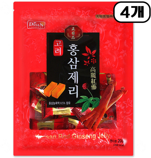 다산 식품 프리미엄 제리, 200g, 4개