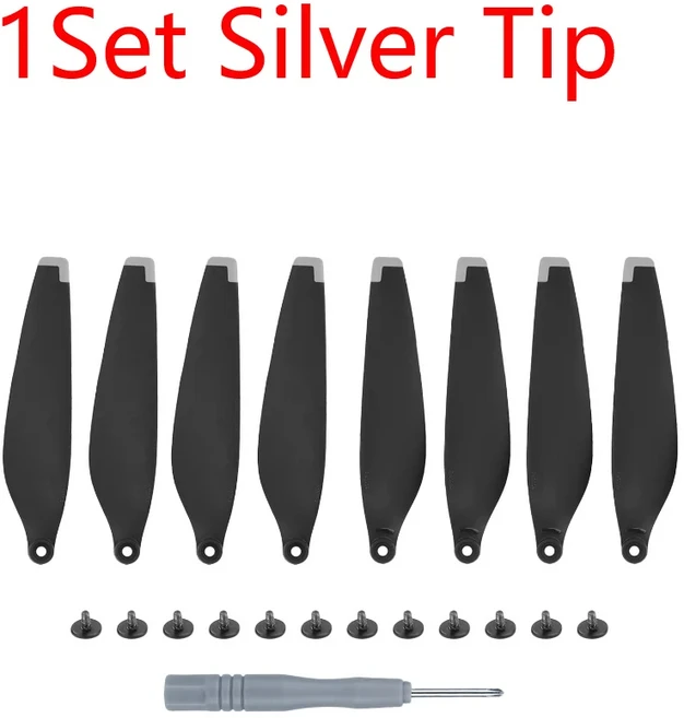 DJI 미니 3 프로 드론용 저소음 퀵 릴리스 블레이드 액세서리용, 07 1Set Silver Tip, 01 China Mainland