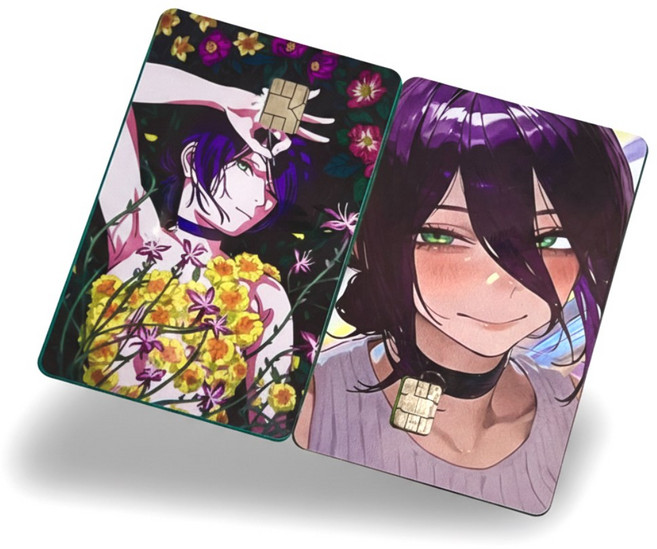 체인소맨 REZE 카드스티커 굿즈 키링 피규어 스탠드, 1세트, 레제