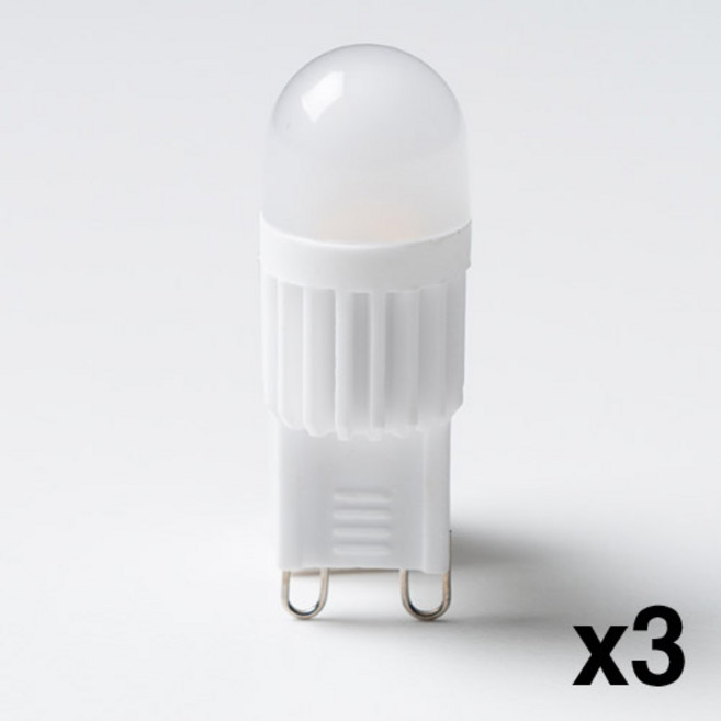 사는잼 LED전구 G9소켓 핀할로겐 램프 콘벌브 옥수수전구 소형전구 3W KS인증, 전구색, 3개