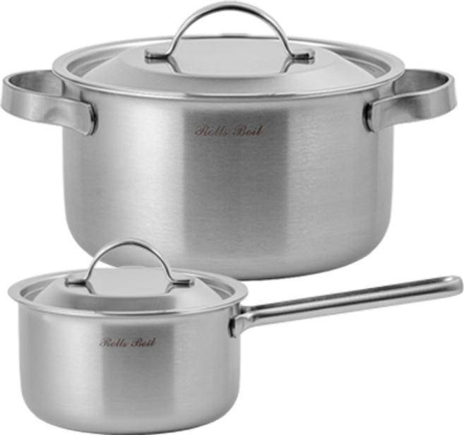 롤스보일 스텐 316L 통3중 라이트 냄비 2종 세트(16cm 편수+20cm 양수), 1개, 상품상세참조, 상품상세참조