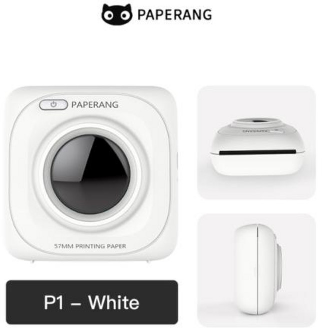 휴대용프린터 미니프린터 PAPERANG P1 포켓 BT 무선 열전사 휴대용 모바일 프린터 사진 영수증 메모 라벨 200dpi 직송, 1) P1 white 1pcs