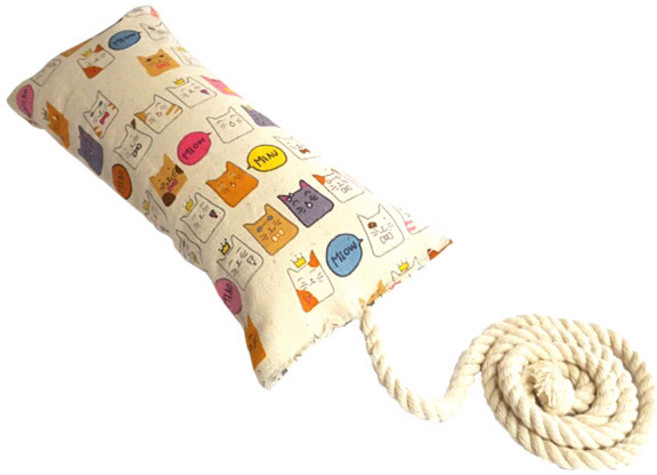 캣닢쿠션(중/줄) NH-029, 1개