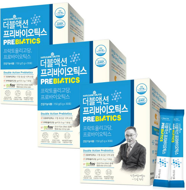 메이준뉴트리 이승남 더블액션 프리바이오틱스 프락토올리고당 유산균 30p, 150g, 3개