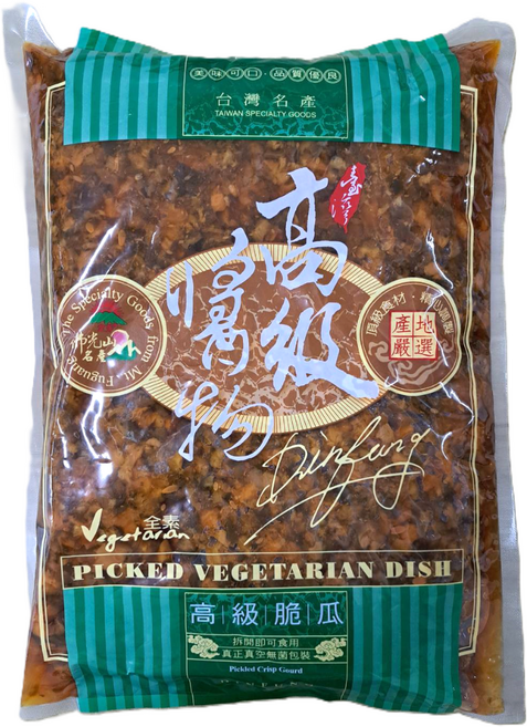 台灣名產 高級脆瓜 - 清脆爽口 佐餐良伴 真空包裝 安心享用, 3kg, 1個