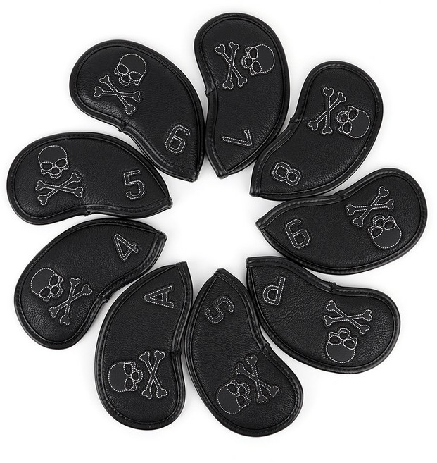 엠피케이 스컬 스티치 아이언커버 9종세트, 블랙