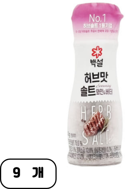 백설 스테이크 솔트 시즈닝, 40g, 9개